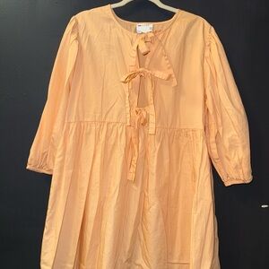 ASOS Peach/Orange Midi Dress with bows